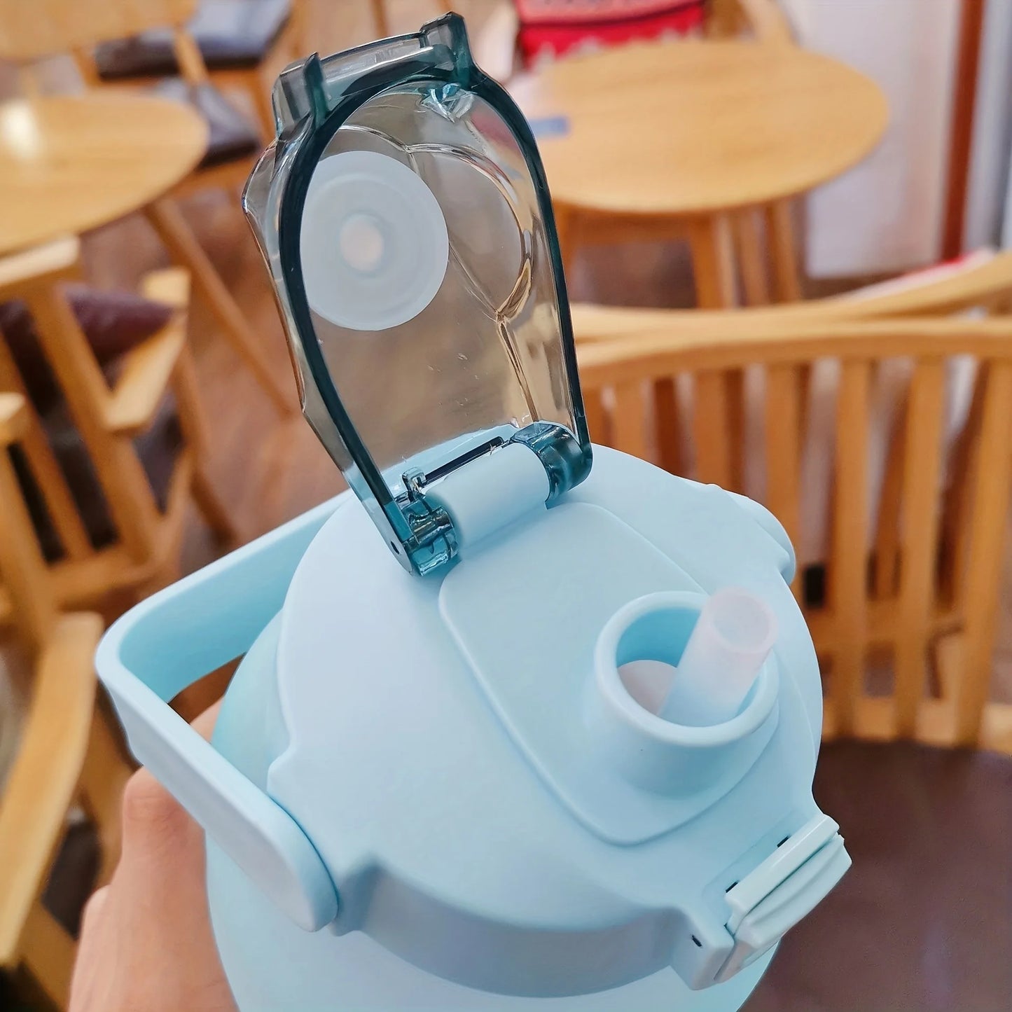 Half-Gallon Eco-Friendly Water Bottle with Time Markers