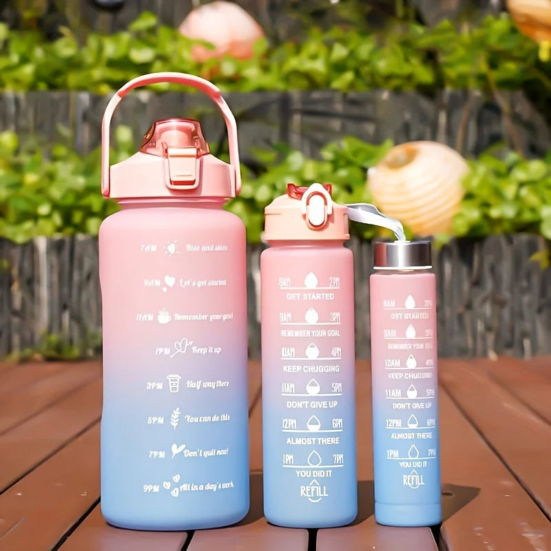 Half-Gallon Eco-Friendly Water Bottle with Time Markers