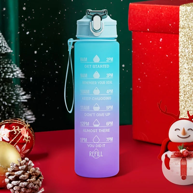 Half-Gallon Eco-Friendly Water Bottle with Time Markers