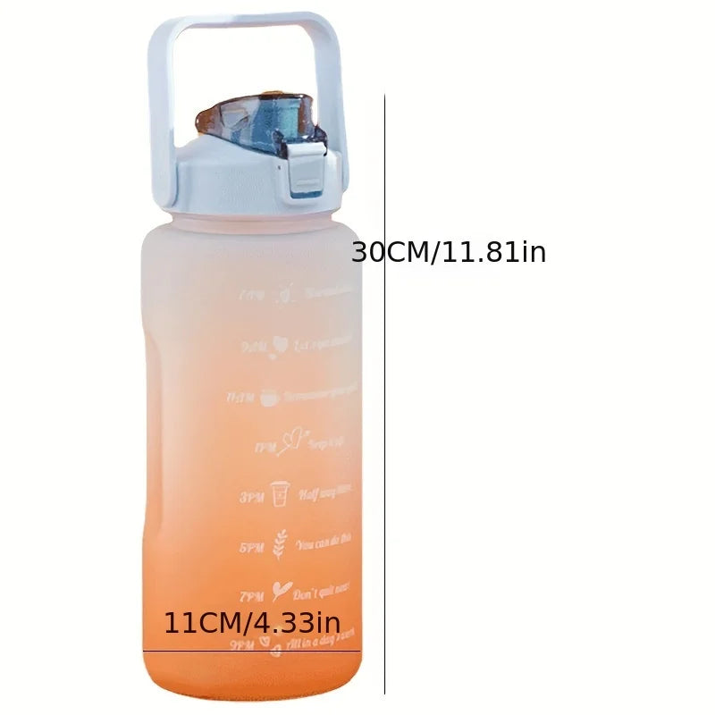 Half-Gallon Eco-Friendly Water Bottle with Time Markers