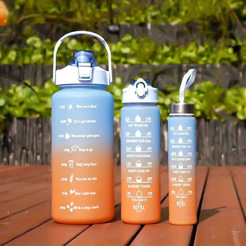 Half-Gallon Eco-Friendly Water Bottle with Time Markers