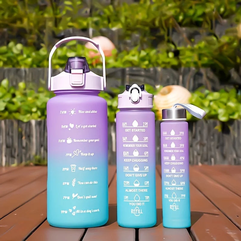 Half-Gallon Eco-Friendly Water Bottle with Time Markers
