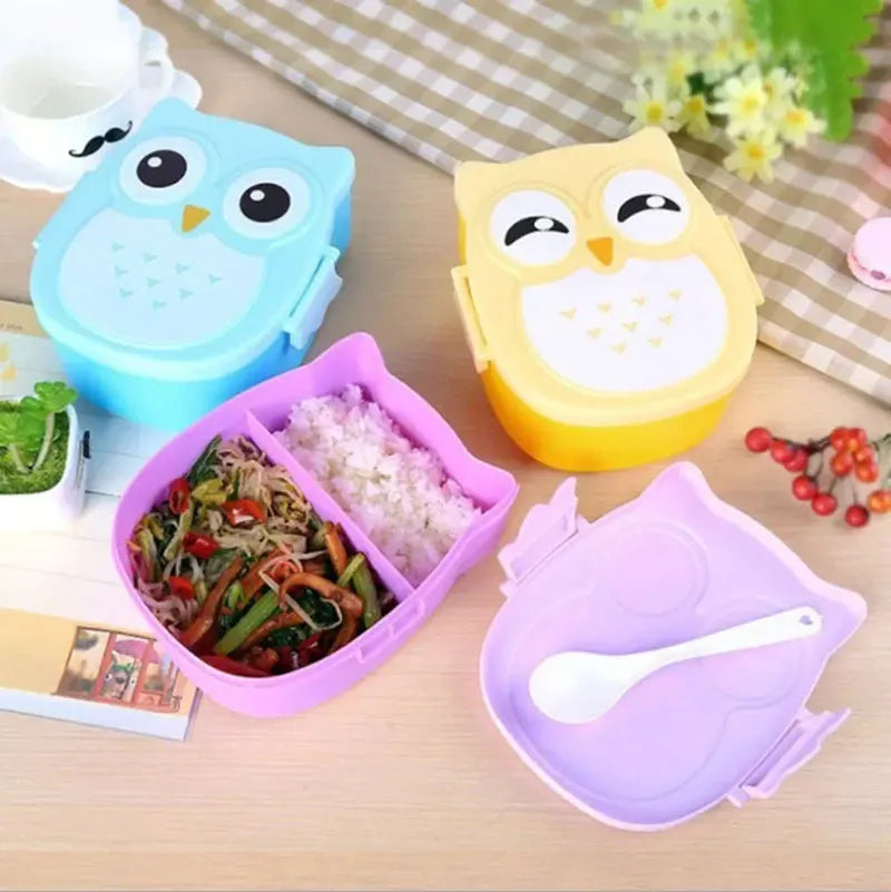 Eco-Friendly Bento Lunch Box for Kids & Students – Reusable PP Plastic with Cutlery